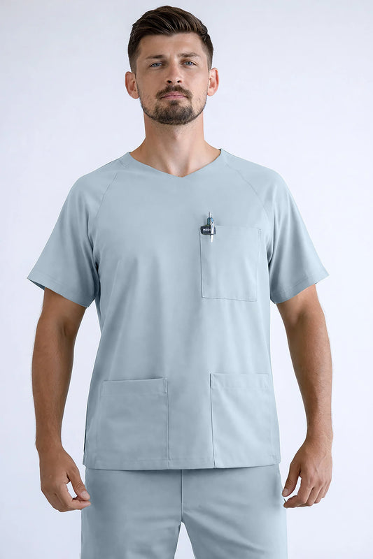 Błękitna bluza medyczna męska KARDO (ceil blue)