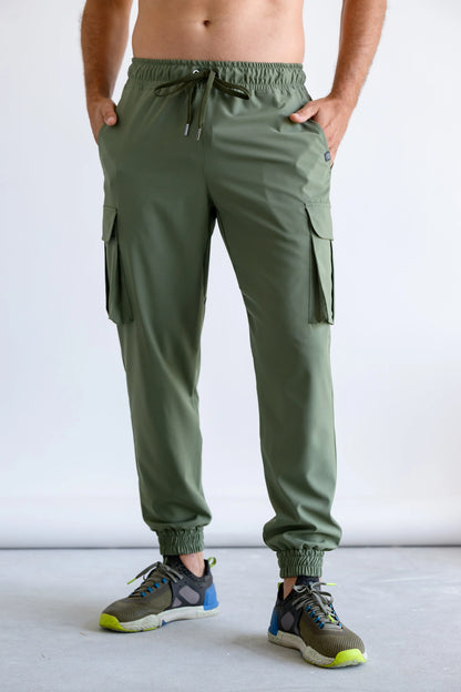 spodnie medyczne z kieszeniami cargo khaki