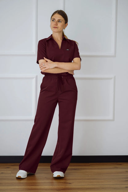 Spodnie medyczne damskie szerokie NICEA