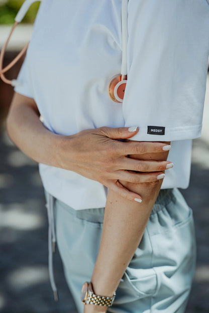 Biała koszulka damska SPLENDOR Premium Cotton