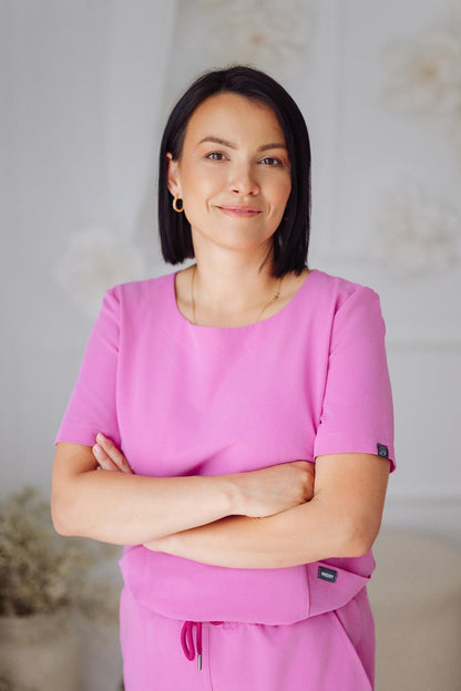 Różowa bluzka medyczna damska SYDNEY
